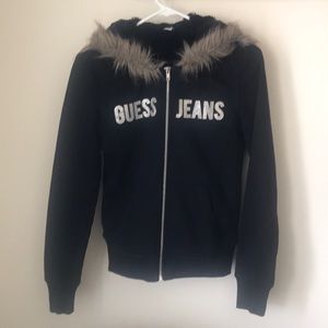 Guess Hoodie With Faux Fur